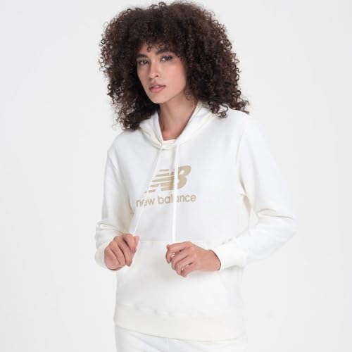 Casaco Com Capuz Fem. Nb Essentials Basic, Confecção Feminino, Off White, M