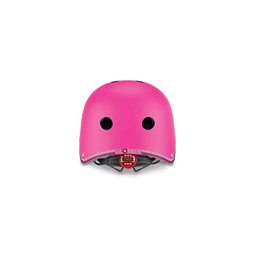 Casco con luces Globber Junior Primo Lights rosa: protección brillante y segura para niños 2