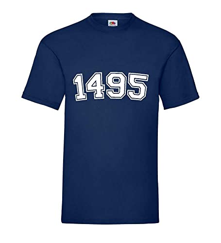 T-shirt homme bleu marine XXXL anti-rétrécissement coupe longue 1495
