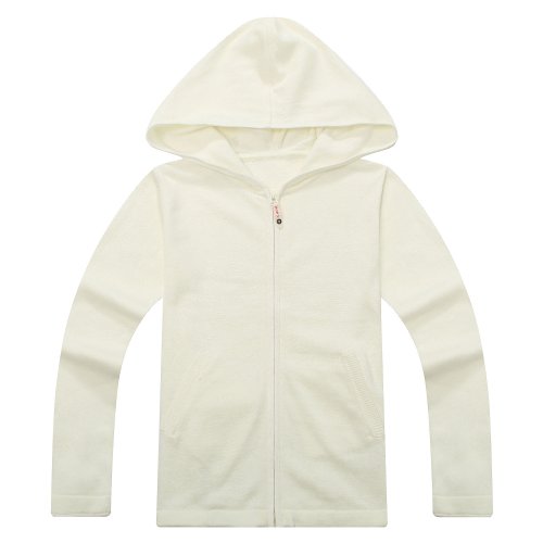 Richie House Girls' Hooded Cardigan with Insert Pockets