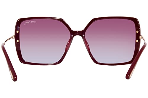 Tom Ford Joanna TF1039 69Z Sunglasses Women's Shiny Bordeaux/Red Gradient 59mm4