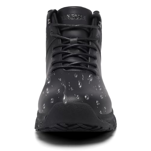 Non Slip Work Boots for Men Waterproof Slip Resistant Shoes for Chefs Kitchen Staff Restaurant Food Service Shoes Casual Leather Ankle Boots3