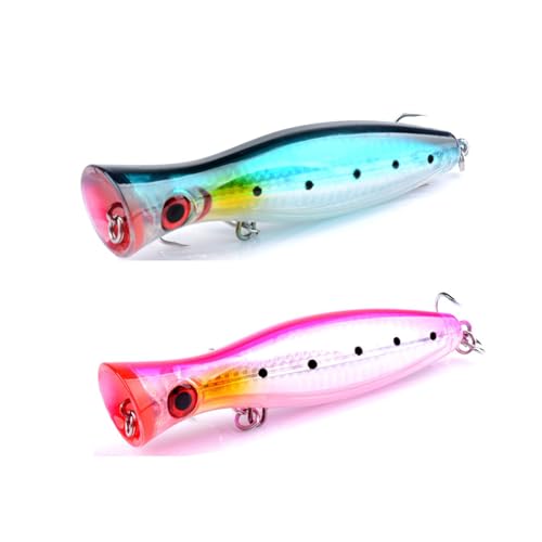 Lot de 2 leurres de pêche flottants en eau salée 40,3...