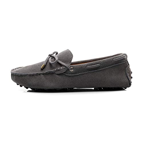 Image of ANUFER Women's Classic Suede Penny Loafers Comfort Handmade Slipper Moccasins