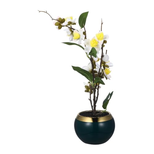 NULYLU Planta De Ciruelo Artificial En Maceta, Plantas Artificiales, Plantas Falsas, Bonsáis Artificiales En Maceta, Plantas Falsas En Maceta, Plantas De Simulación, Bonsáis Falsos