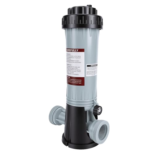 HELEVIA Automatischer Chlorinator-Dosierer aus Kunststoff mit Durchflussregelung für Innen- und Außenschwimmbäder Sowie Whirlpools