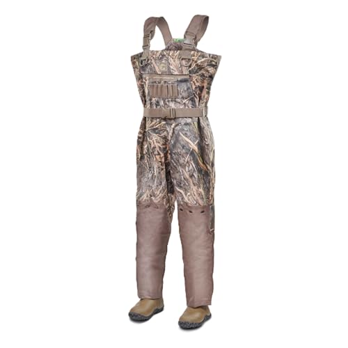 Image of Gator Waders Mens Shield Insulated Chest Duck Hunting Waders with Boots Waterproof Breathable Camo Waders for Hunting