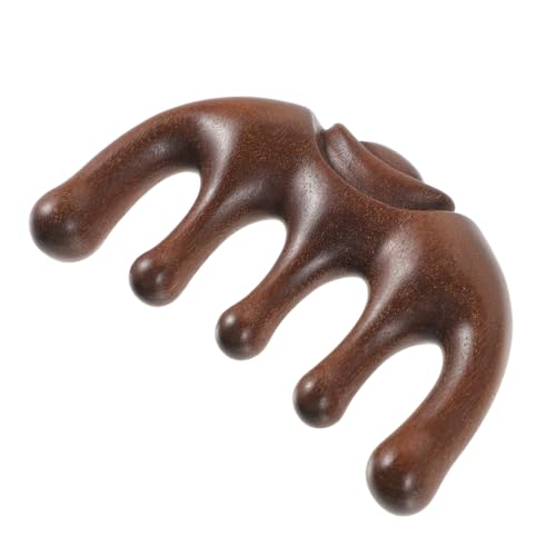 FIXOSHEE Peine de Madera de Sándalo para Masaje de Cabelludo con Dientes Anchos Ergonómico Peine Acupuntura para Hombres Relajante y Cómodo para Desenredar todo Tipo de Cabello