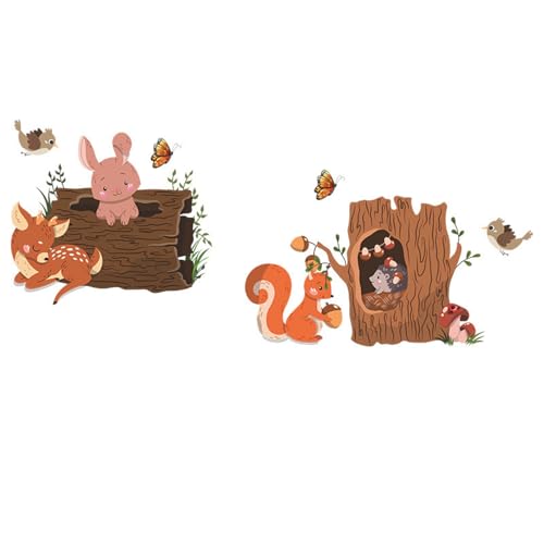 Vinilos decorativos de animales adorables para pared