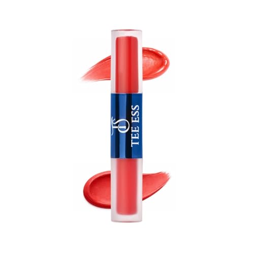 Image of Tee Ess Duo Lips 2-in-1 | Lip Gloss & Matte Cream Mousse Liquid Lipstick | High Shine Gloss + Soft Matte Finish | Long-Lasting, Lightweight & Non-Sticky | 5ml (BLUSH CRUSH)