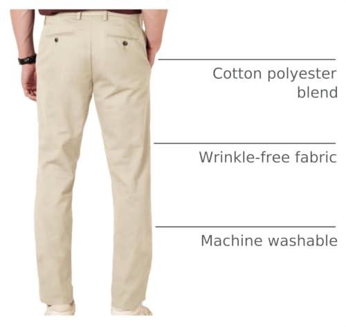 Image of Amazon Essentials Men's Slim-Fit Wrinkle-Resistant Flat-Front Chino Pant