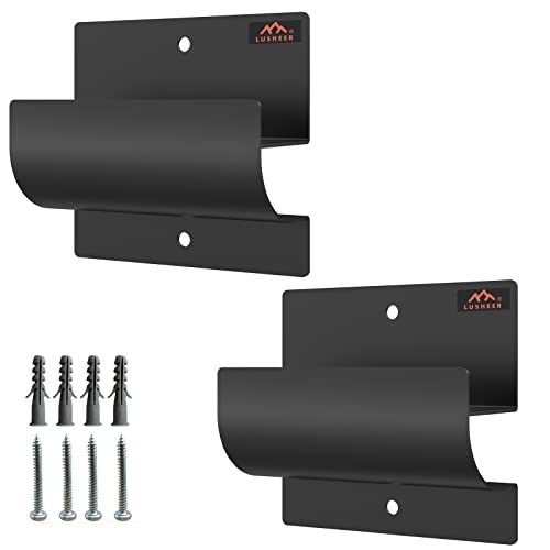 Lusheer Ladder Hooks for Garage Wall Ladder Hanger for Garage Wall Wall Mount Wheelbarrow Hanger Patio Furniture Chair & Ladder - Ladder Holder Wall Mount (2 Pack)