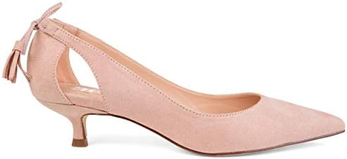Brinley Co. Womens Pointed Toe Cut-Out Pump Pink, 8 Regular US | Image 1