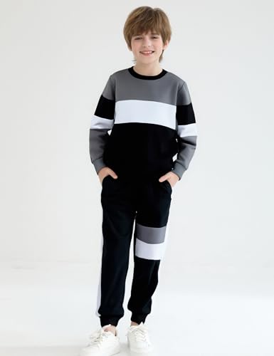 mkodopy Boys Clothes Hoodie Sweatsuits Tops and Pants Boys Fall Winter Outfits Boy Clothing Set2
