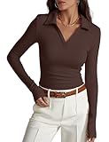 polo manches longues femme pas cher Assorti : cette chemise peut être associée à un jean, un pantalon de costume et une jupe pour créer un look tendance et polyvalent. La chemise est également une pièce idéale pour la superposition en automne et en hiver. Portez-la sans effort avec des cardigans, des vestes et des manteaux pour un look simple mais chic