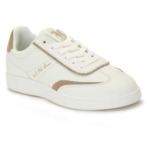 Image of U.S. Polo ASSN. Renata Off White Sneakers Shoes with Premium Upper
