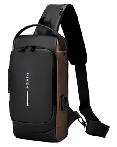 Bolso Hombre Bandolera, Bolsa de Pecho Cintura Riñonera Bolso Cruzado,