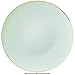 Decorline Premium Turquoise Gold Plastic Round Salad Plates - 6