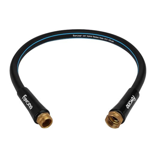 FEVONE 3 ft Lead-in Garden Hose Leader Hose for Hose Reel