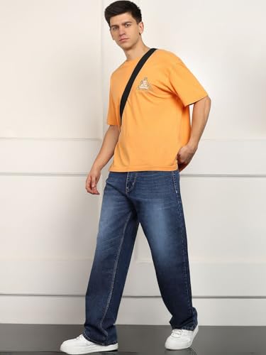 Image of JAAR Loose Fit Jeans for Men - Oversized Baggy Denim Pants | Mid Rise Streetwear Style |