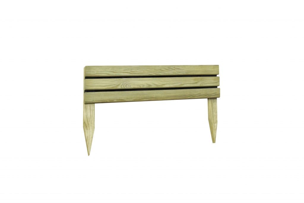 Wooden Garden Edging with Slats, 15 cm Height, 34 cm Depth (1)