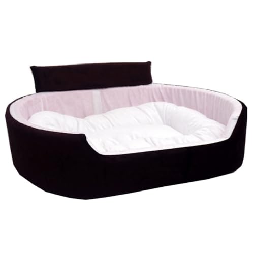 Image of Furry Smile Letest Dog Beds, Dog Sofas & Chair with Collar, Indoor Outdoor Dog beds (S, Black & White)