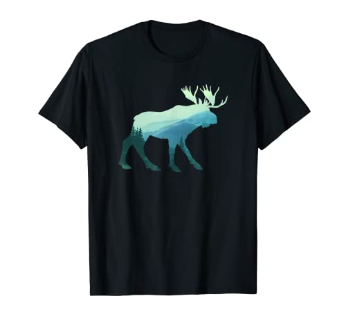Alce Elk Doble exposición Surreal Wildlife Animal Lover Poison Camiseta