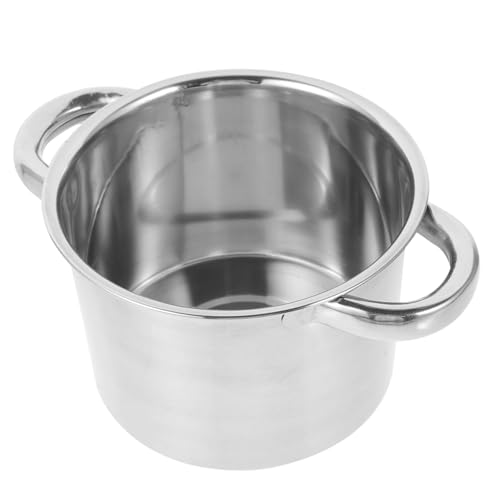 POPETPOP Olla de Acero Inoxidable Baño María Cazo Compacto para Fundir Mantequilla Chocolate Queso y Cera Resistente y Fácil de Limpiar para Cocina y Repostería