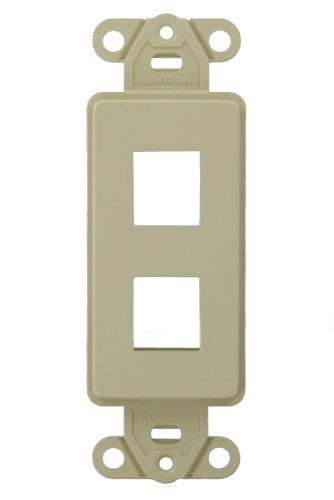Leviton41642-I QuickPort Decora Insert, 2-Port, Ivory