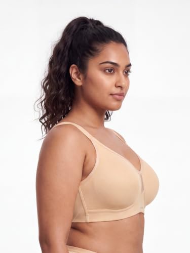 Image of SOIE Women's Full Coverage Minimizer Bra|Non Padded, Non Wired,Nylon Spandex |Broad Cushioned Straps,High Side Coverage & Side Support