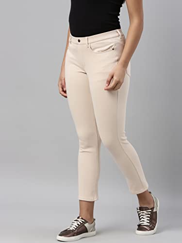 Image of GO COLORS Soft Cotton Blend Printed Jeggings Ankle Length for Women| Breathable, Mid Rise
