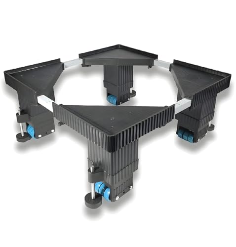 Good Height Heavy Duty 24 Wheel Adjustable Stand/Trolley 200kg (Min:19 Max 32) Washing Machine ONLY TOP Load, Dishwasher, Refrigerator with 4 Stopper Washing Machine 6.5/7/8/9/10 kg