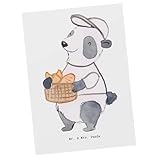 Mr. & Mrs. Panda Postkarte Bäckereifachverkäufer Herz - Geschenk, Backwarenverkäufer, Feier