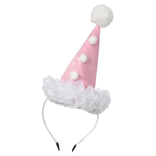 UniqKaliber Clown Hat Headband Black White Jester Headwear Party Carnival Halloween Costume Accessories