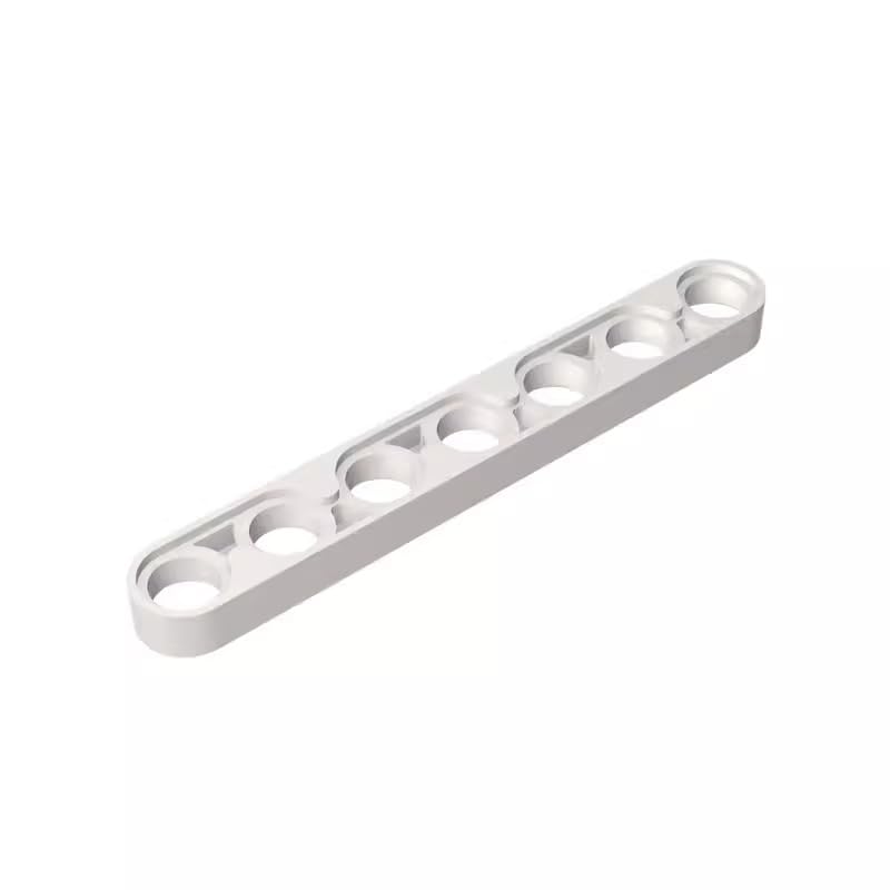 GDS-695 Compatible with LEGO 32065 Technic Beam 1x7 Thin, White, 50 PCS — image 1