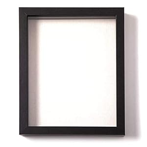 Muzilife 3D-fotolijst om te vullen 20 x 25 cm diepte box objectlijst met glasplaat 1 stuk zwart