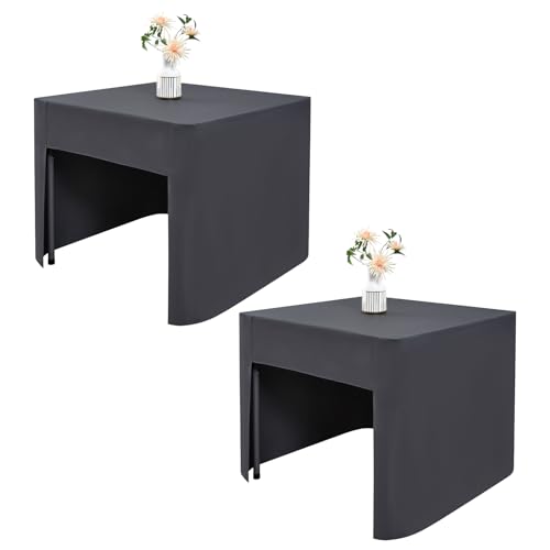 Wolkemer 2 Pack Open Back Fitted Tablecloth Square 34x34 Inch