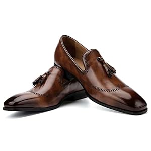 JITAI Mens Loafers Shoes Slip On Driving Shoes Casual Dress Loafer Business Fashion Shoes