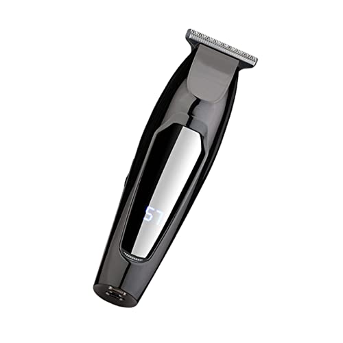WOFASHPURET Display Electric Clipper Rechargeable Trimmer with Guide for Precise Cutting Black Shaper for Home Use