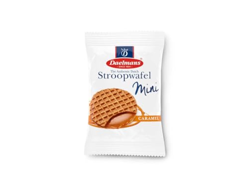 Daelmans Stroopwafels - Mini Caramel Waffles - 200 per Box - Authentic Dutch Caramel Waffles - Stroopwaffels