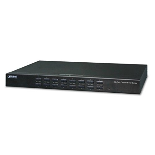 Planet 16-Port Combo KVM Switch: Up to 256 Computers, On Screen, KVM-210-16 (Up to 256 Computers, On Screen Display (OSD), Quick View Setting (QVS), Hotkey, Stackable, 1U Rack-Mount,)