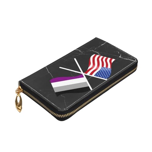 American And Asexuality Flag Wallet Card Bag4
