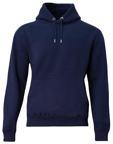 A4 Men Long Sleeve Hoodie Regular-Fit Heavyweight Fleece Hooded Sweatshirt