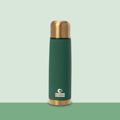 Image of CLAY CRAFT VACBOTT Terra Royal Double Walled|18 Hours Hot and 24 Hours Cold Vacuum Insulated|Thermosteel|Flask Bottle 500 ml|Steel Bottles for Travelling|BPA-Free|BIS Certified|1Year Limited Warranty