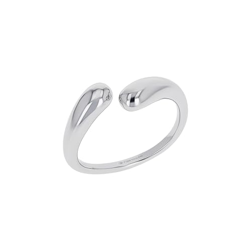 Bague pour femme acier inoxydable argenté Tom Tailor design goutte prestige