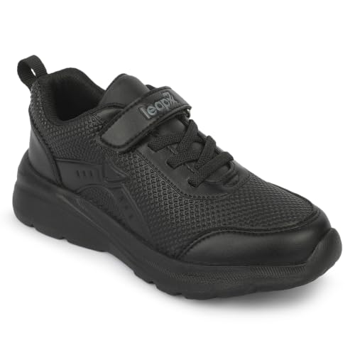 Image of Liberty LEAP7X ACTO151E School Shoe (Non-Lacing) for Kids - Black, White