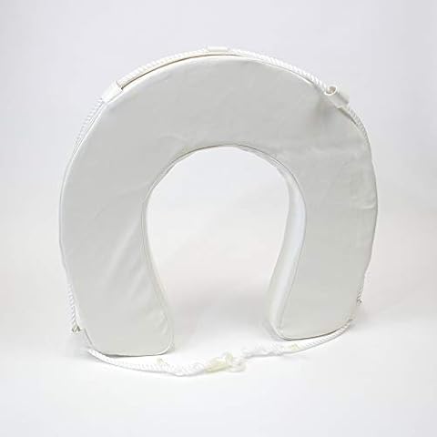 MiDMarine Horseshoe Lifebuoy Man overboard/Yacht Boat Safety, White Cover