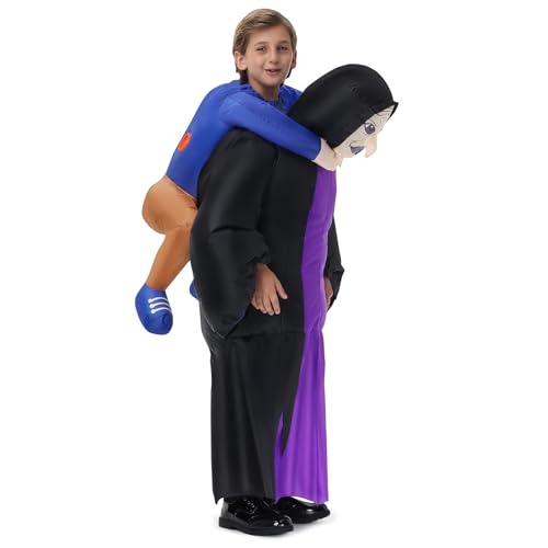 Disfraz inflable de bruja para niños miniatura 1