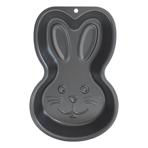 IVUIUVI 7-inch bunny-Shaped Aluminum Cake Pan Durable Baking Mold Perfect for Birthday Parties Home Gatherings Holidays etc. Black