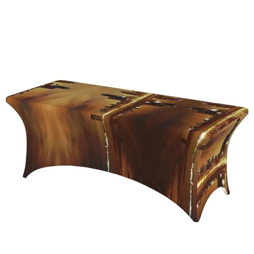 Nappe élasthanne Chicago Print 1.8m stretch de banquet haute qualité - 2